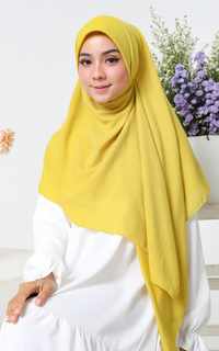 Plain Scarf Detaa Square Syari Lemon