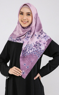 Hijab Motif Fleur Scarf Lilac