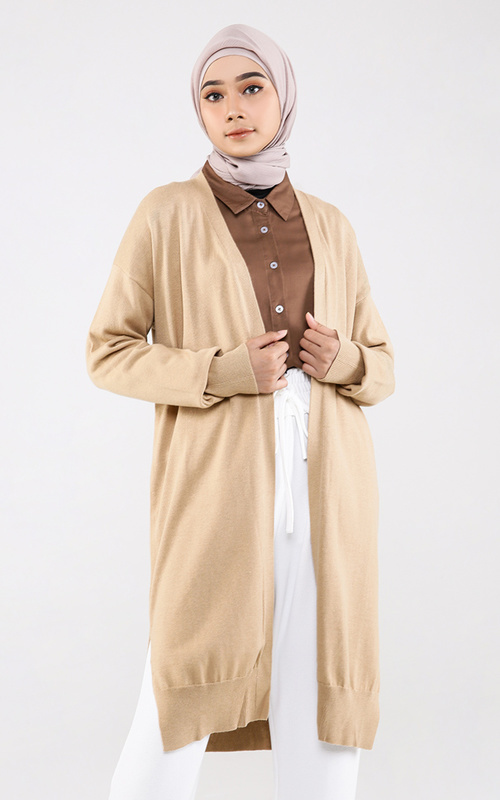 Cardigan - Tan Long Cardigan - Tan