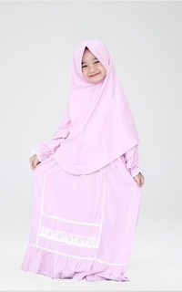 Pakaian Anak Gamis Nabila Pink S (1-2 Tahun)