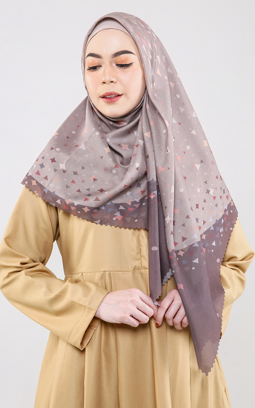 Hijab Motif - Sphere Scarf - Brown