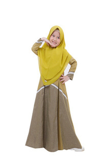 kids' clothing Raya Set Gamis anak  Olive- Khimar Olive S