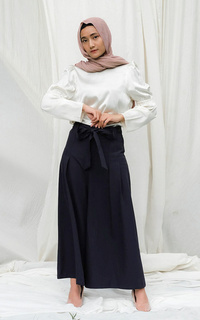 Blus Satin Puff Sleeve Top Premium Long Blouse 