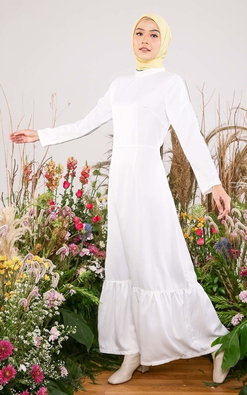 Long Dress - Maharani Samara Dress for HIJUP - Ivory