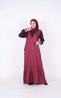 Gamis Fatiha Dress maroon