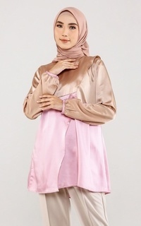 Blus Ghayda - Gold Pink