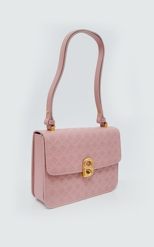 Shop Buttonscarves accessories The Audrey Monogram Bag Medium - Rose Bag