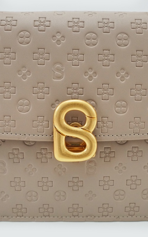 Shop Buttonscarves accessories The Audrey Monogram Bag Small