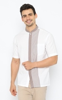 Pakaian Pria Aidan Short Sleeves Cotton Shirts