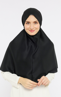 Instant Hijab Bergo Mirae Lasercut Black