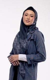 Printed Scarf Julia Tile Black