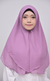 Instant Hijab Vervessa's Syafa Instan Hijab Syari Double Layer Khimar Lavender Lavender-411243