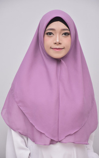 Hijab Instan Vervessa's Syafa Instan Hijab Syari Double Layer Khimar Lavender