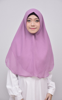 Instant Hijab Vervessa's Syafa Instan Hijab Syari Double Layer Khimar Lavender Lavender-411244