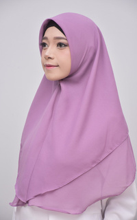 Instant Hijab Vervessa's Syafa Instan Hijab Syari Double Layer Khimar Lavender Lavender-411245
