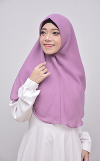 Instant Hijab Vervessa's Syafa Instan Hijab Syari Double Layer Khimar Lavender Lavender-411247