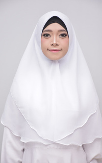 Instant Hijab Syafa Instan Hijab Syari Double Layer Khimar White