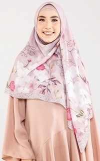 Printed Scarf Le Hijab Versailles - French Rose