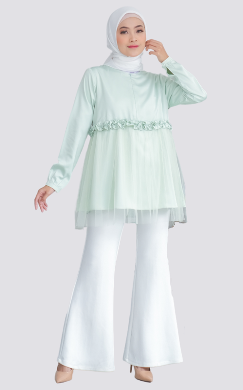 Blus - Zenia Blouse Mint Green - Mint Green