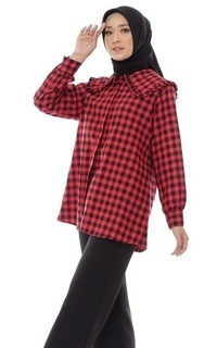 Kemeja JANNIS RED Flanel shirt