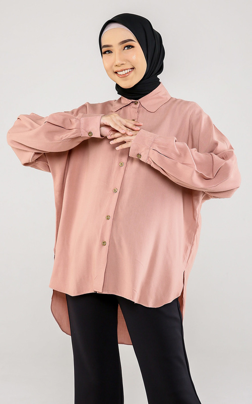 Kemeja - Oversized Shirt - Mauve