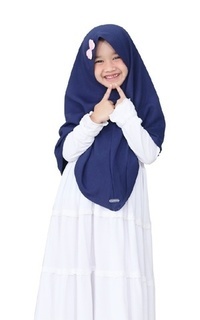 Pakaian Anak Hijab Aisyah Navy L