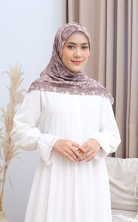 Hijab Motif Adha Collection 2021 in Pale Brown