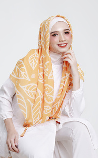 Hijab Motif Santhang Orange
