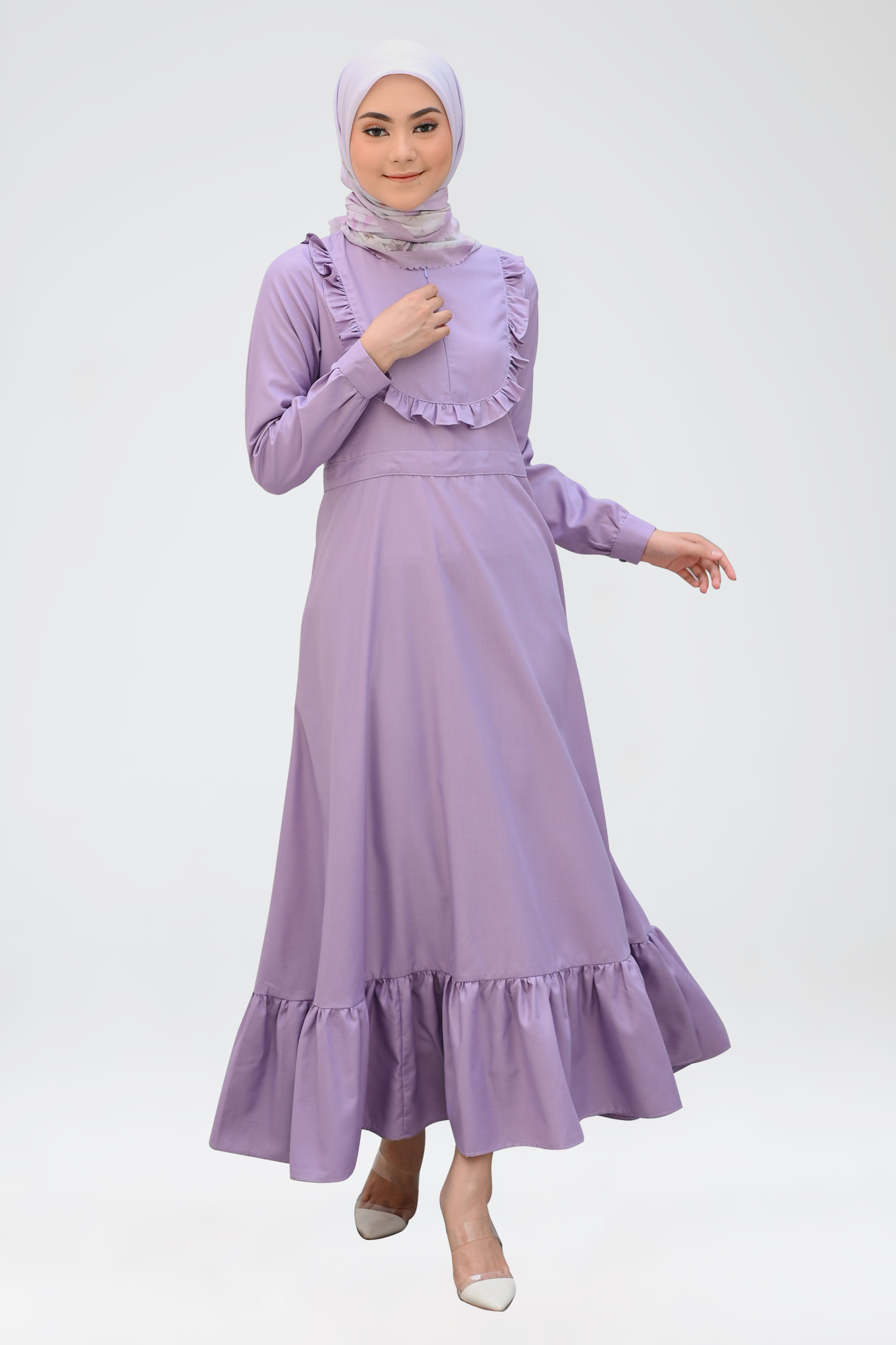 Long Dress Tahira Dress - Lilac