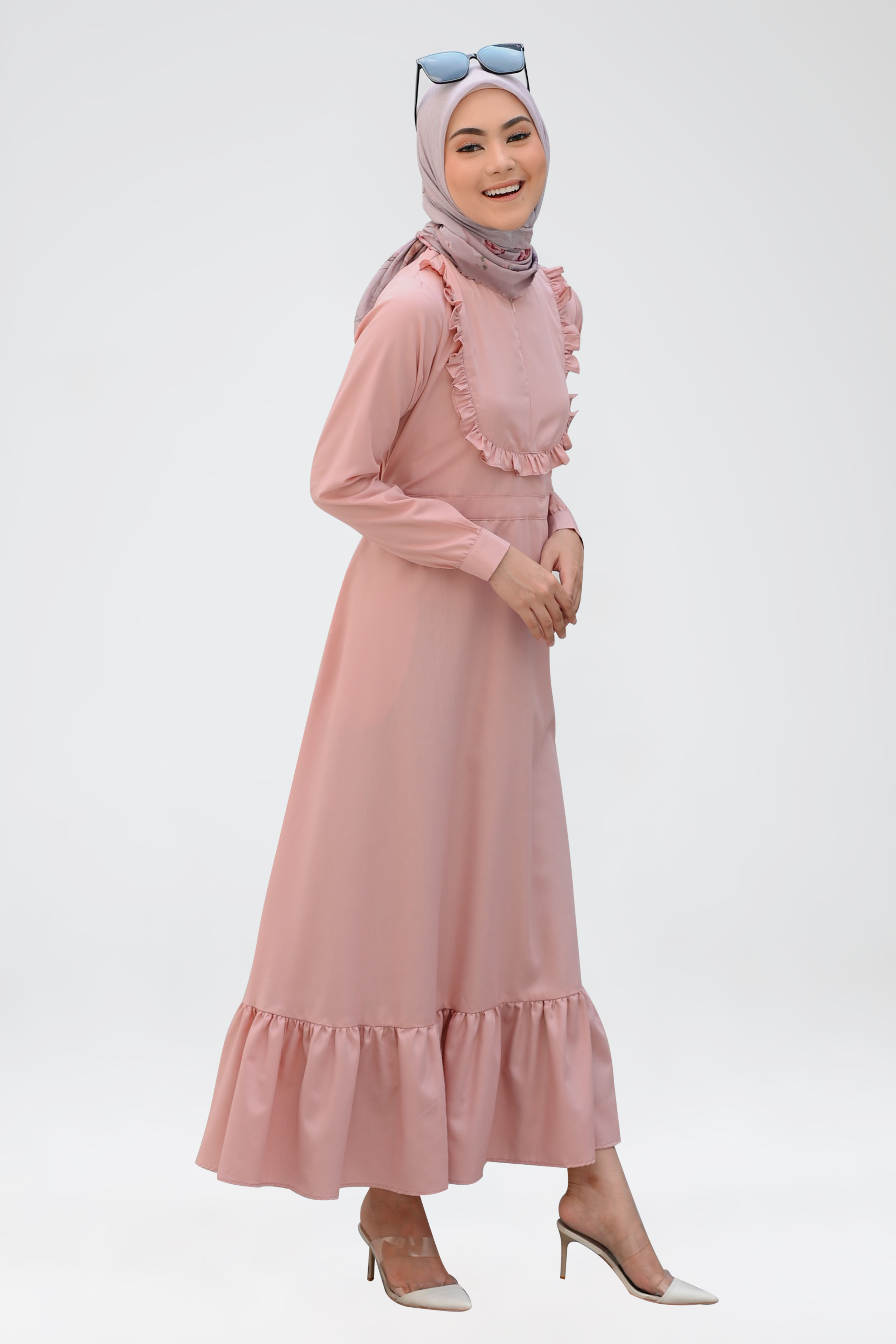 Long Dress Tahira Dress - Pink