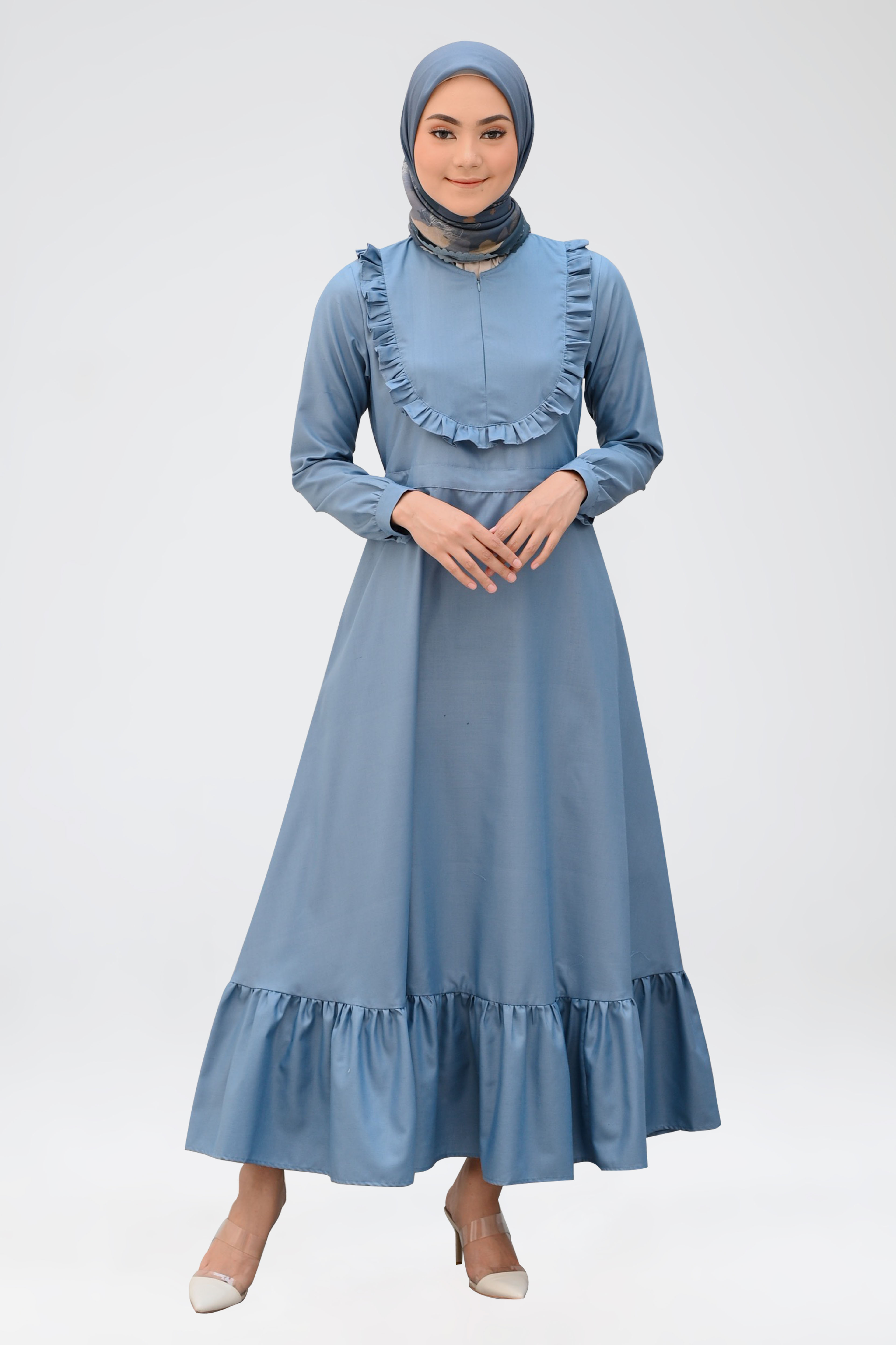 Long Dress Tahira Dress - Blue