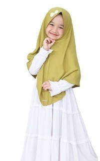 Pakaian Anak Hijab Aisyah Olive L