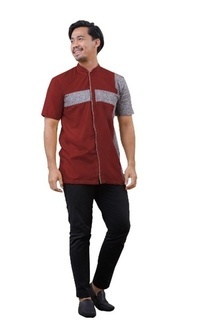 Menswear Koko Couple Naufal Dewasa Maroon & Brown Wood L