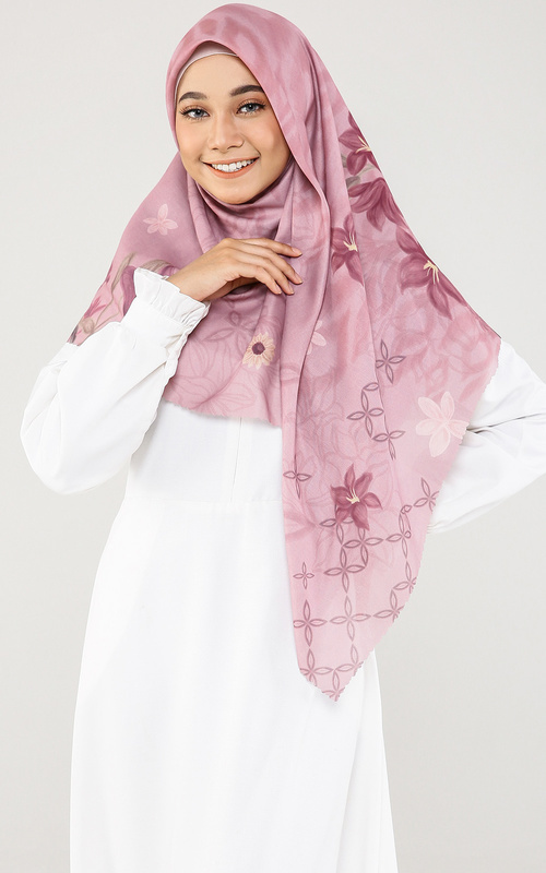 Hijab Motif - Puan Scarf Kapisa - Pink