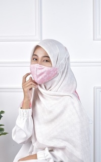 Mask Masker Monogram Dusty Pink