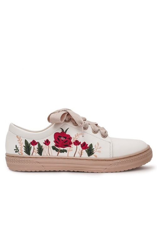 Shoes - Amira Embroidery - Cream