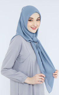 Pashmina Square Hijab Polos Kerudung Segi Empat Safaa - MARINE