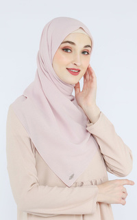 Pashmina Square Hijab Polos Kerudung Segi Empat Safaa - BLOOM