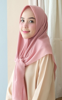 Hijab Polos Haraa Voal Peach Pearl