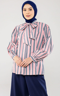 Blouse Ara Top with Tie - Pink