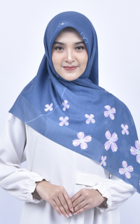 Hijab Motif Tania Melati Square Lasercut