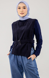 Rompi Vest Blue Black