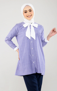 Kemeja Bow Stripe Shirt