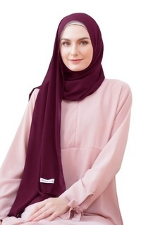 Hijab Polos Pashmina Karla (dengan kancing)