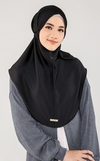 Instant Hijab Ara Silky Bergo - Black