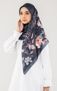 Printed Scarf Janna Ink (Voal Square) Black-429008