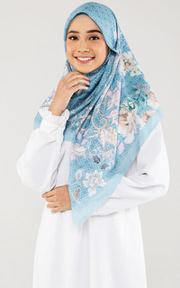 Hijab Motif Janna  Aqua (Voal Square)