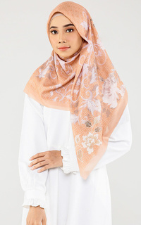 Printed Scarf Janna Apricot (Voal Square)