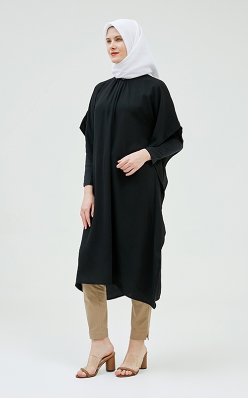 Kaftan - MFMW Krini Kaftan Hitam Wanita - Hitam