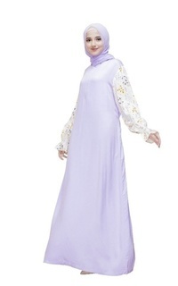 Gamis Jihan Dress - lilac pastel S